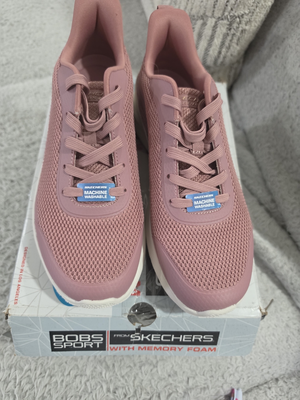 SKECHERS BOBS Squad Waves Still Wading Pink Sneakers Size 8.5 NEW - Picture 2 of 8